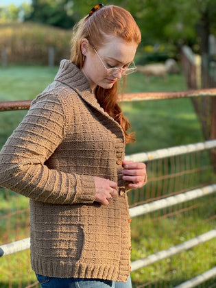  review of Squared Up cardigan designed by ReahJanise Kauffman - Solitude Wool