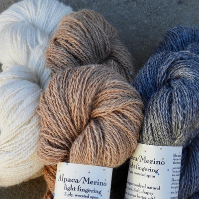 Alpaca Merino yarn in skeins - Solitude Wool