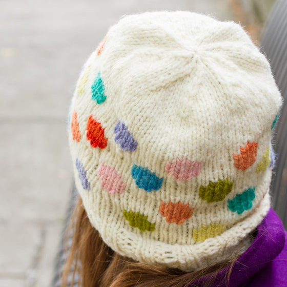 Solitude Dots hat kit with yarn and pattern - Solitude Wool
