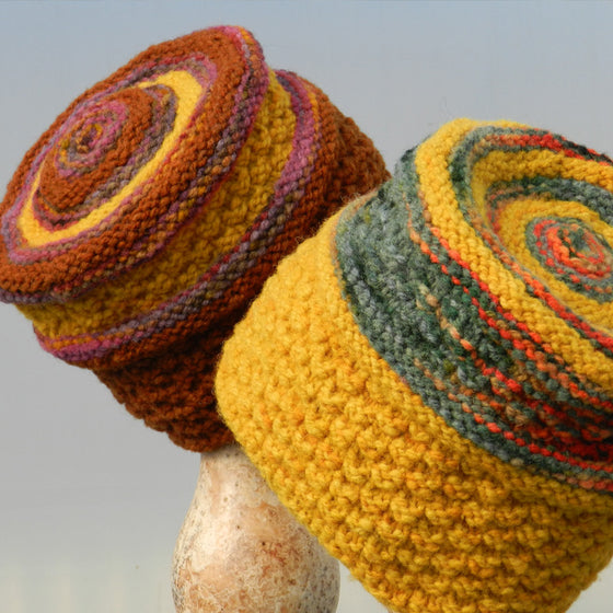 round-up hat pattern in Montadale woolen - Solitude Wool